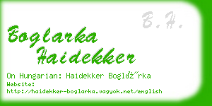 boglarka haidekker business card